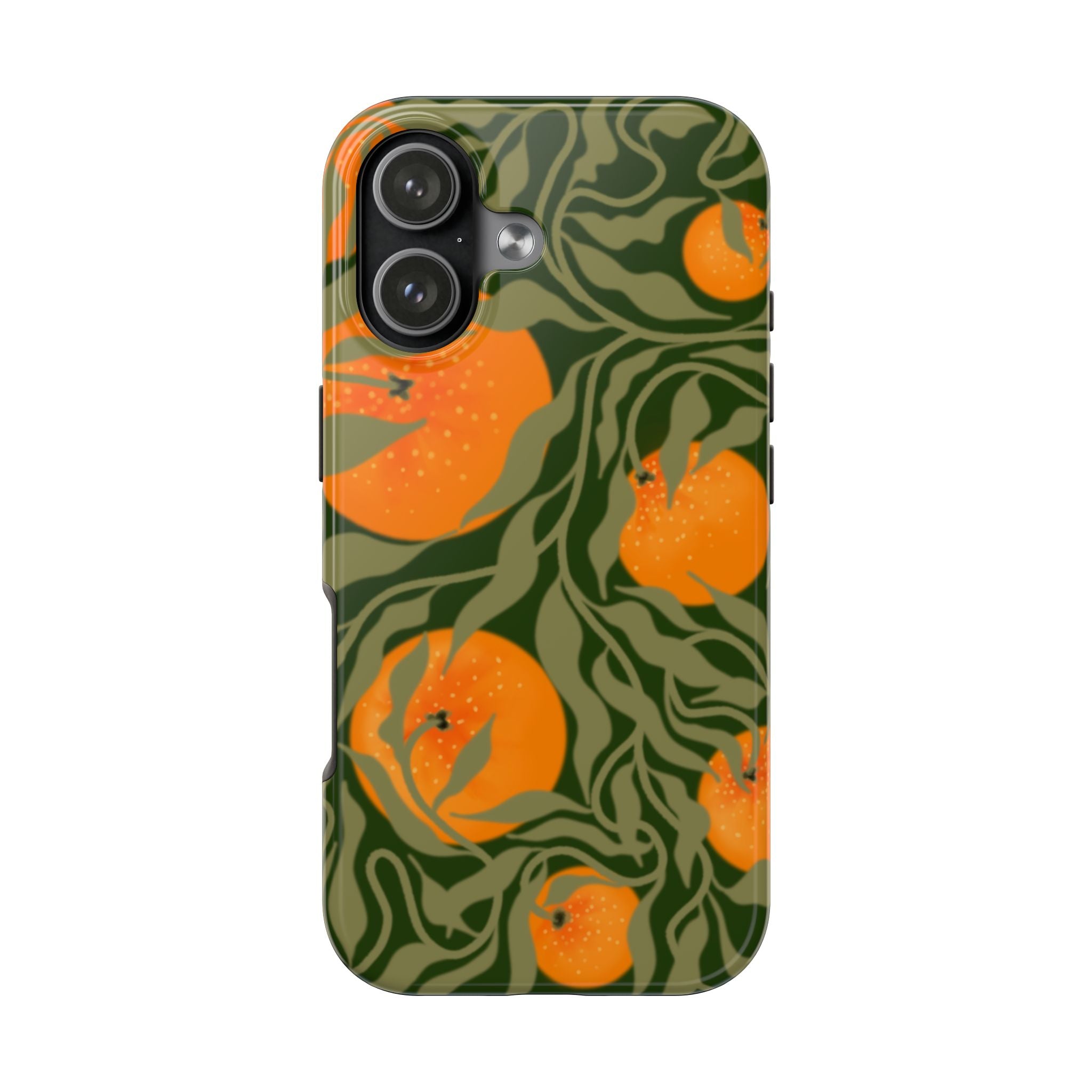 Orange Blossom Tough Phone Case — Botanical Citrus Protective Phone Cover