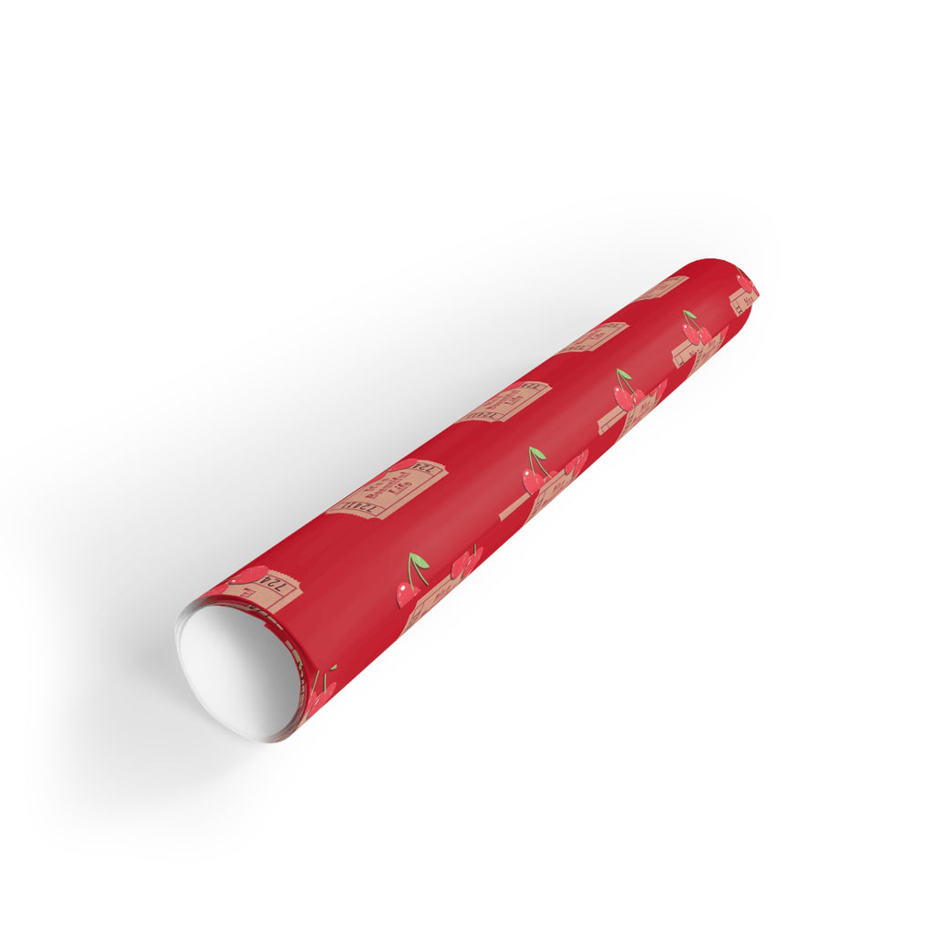 Christmas Gift Wrap Roll — Red "To/From" Holiday Wrapping Paper