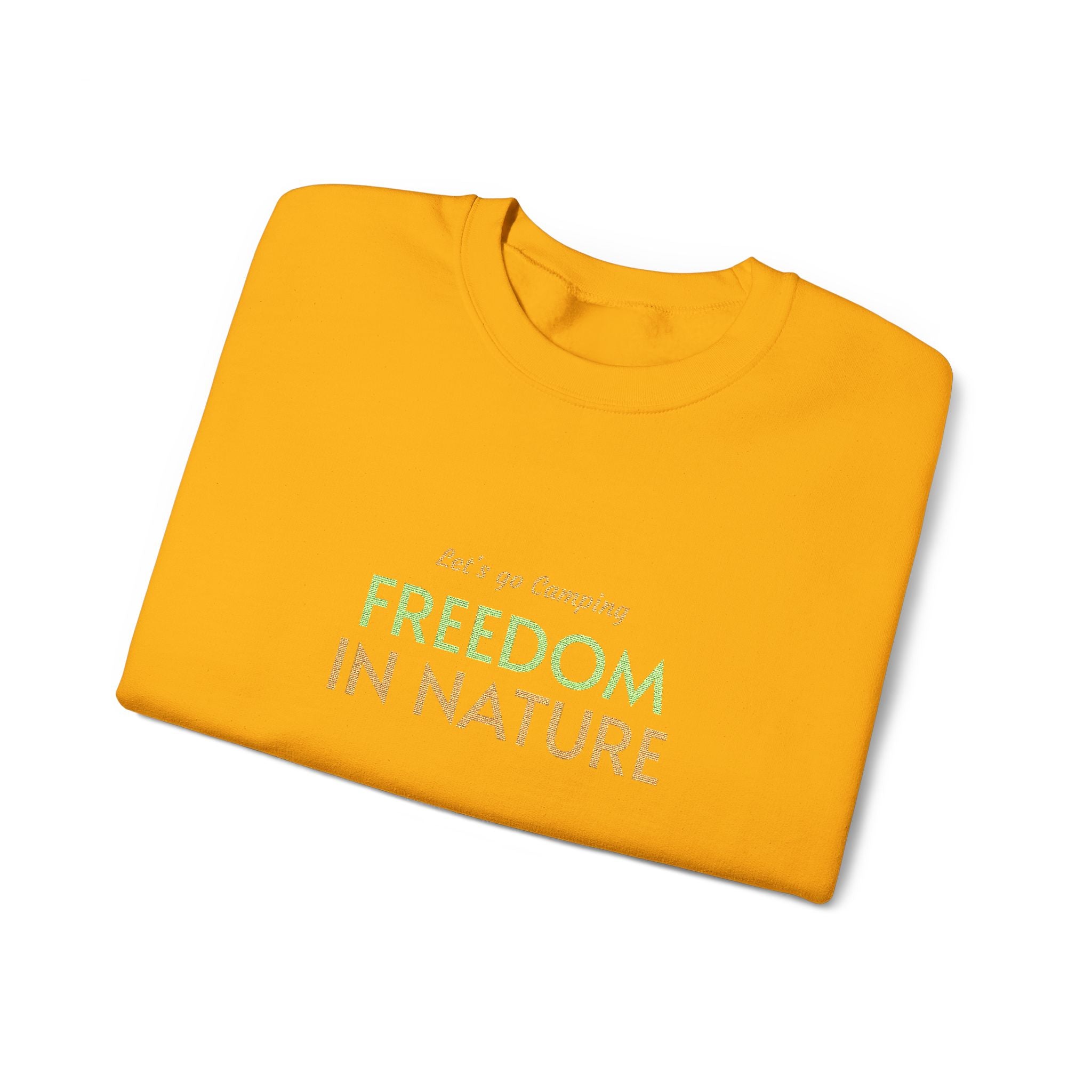 Freedom in Nature Crewneck Sweatshirt — Floral Outdoor Adventure Pullover