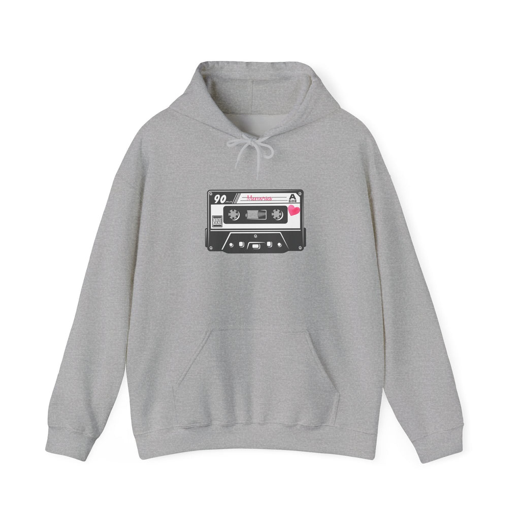 Retro Cassette Tape Hoodie — Vintage 90s Music Graphic Sweatshirt