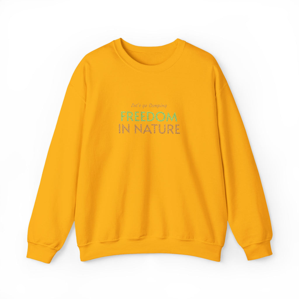 Freedom in Nature Crewneck Sweatshirt — Floral Outdoor Adventure Pullover