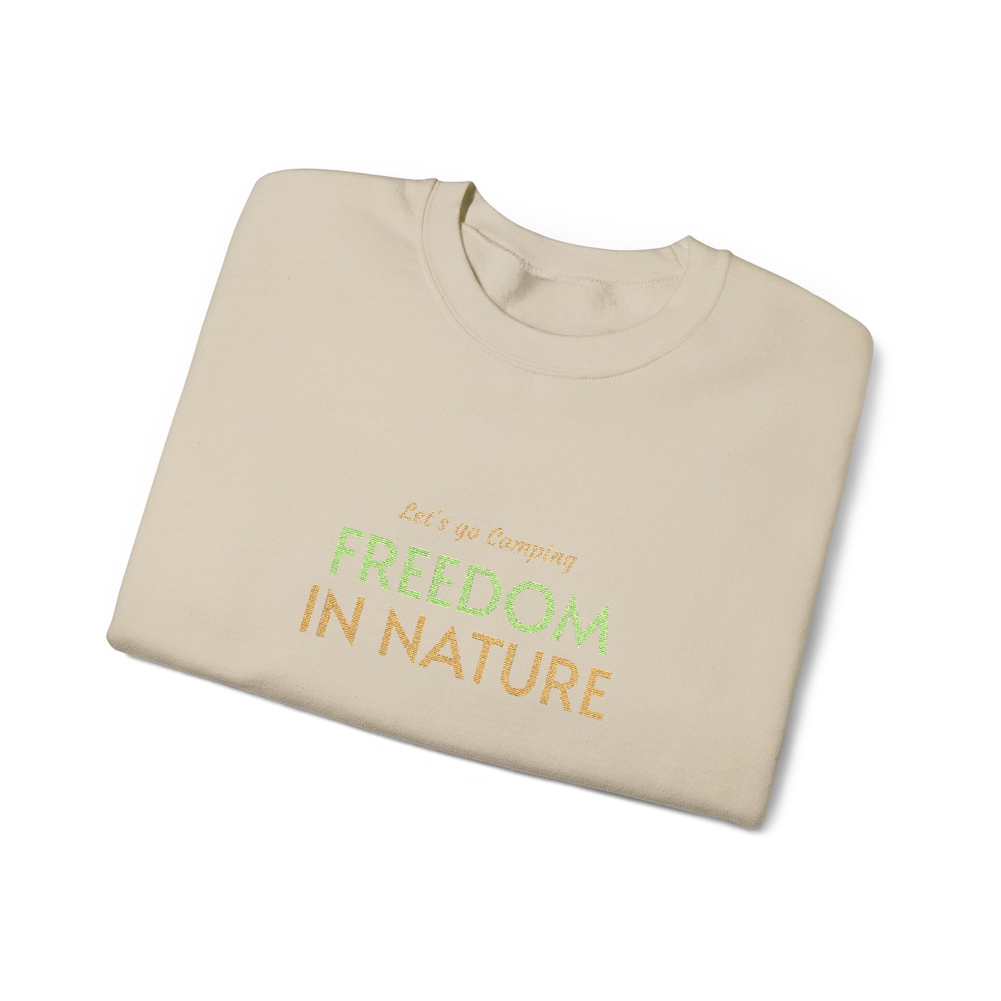 Freedom in Nature Crewneck Sweatshirt — Floral Outdoor Adventure Pullover