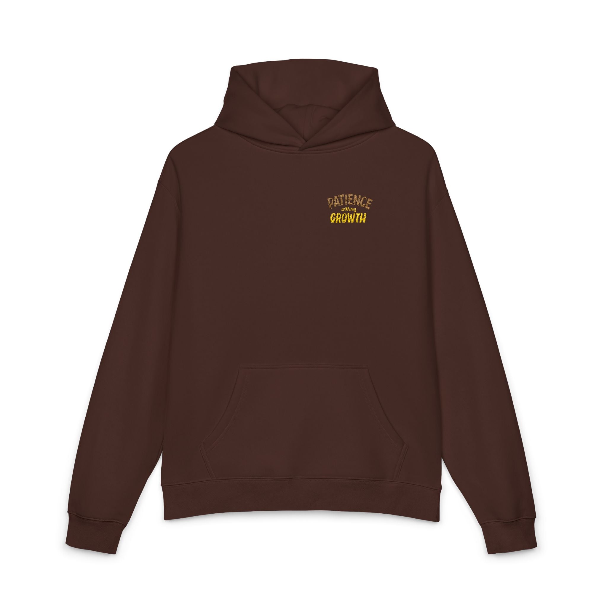 Cozy Brown "Relaxed Hoodie" Chest Logo Hoodie