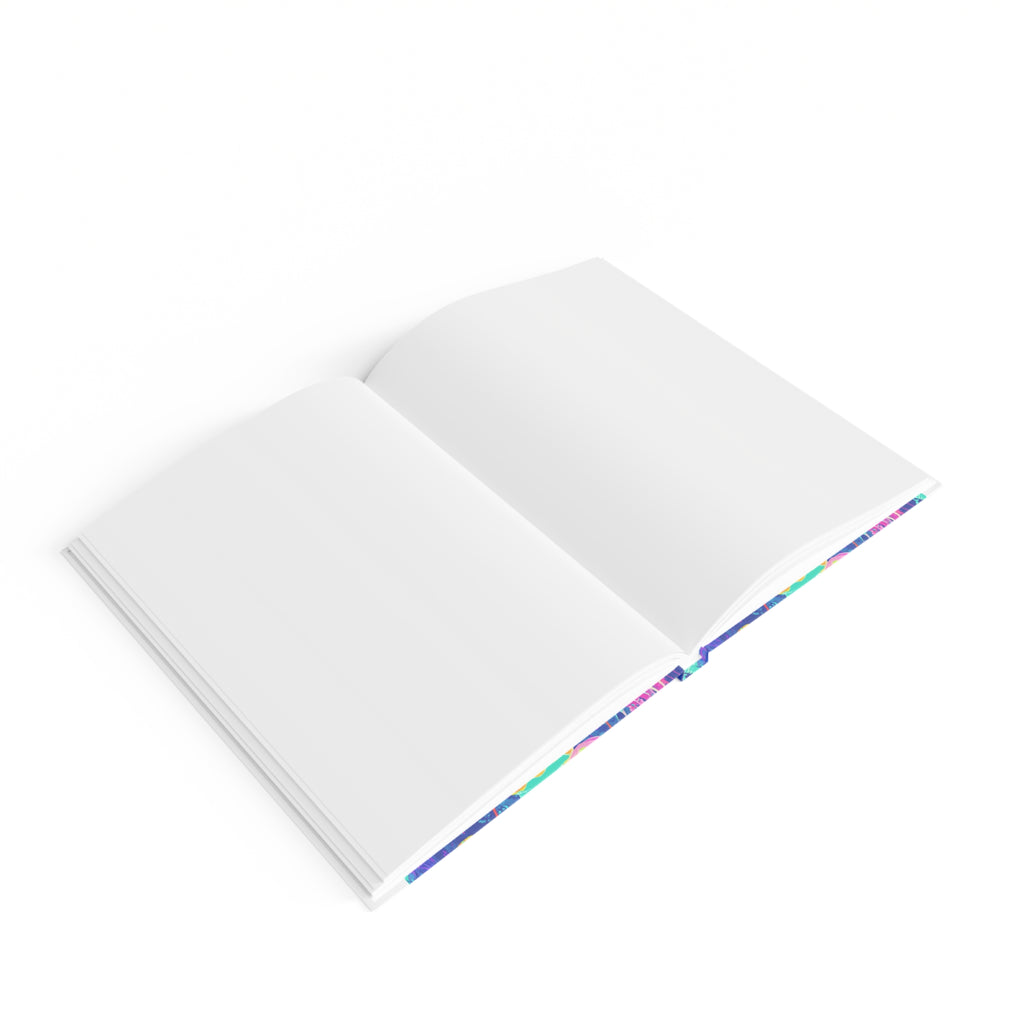 Jellyfish Hardcover Journal — Neon Ocean Notebook for Notes, Drawing & Travel