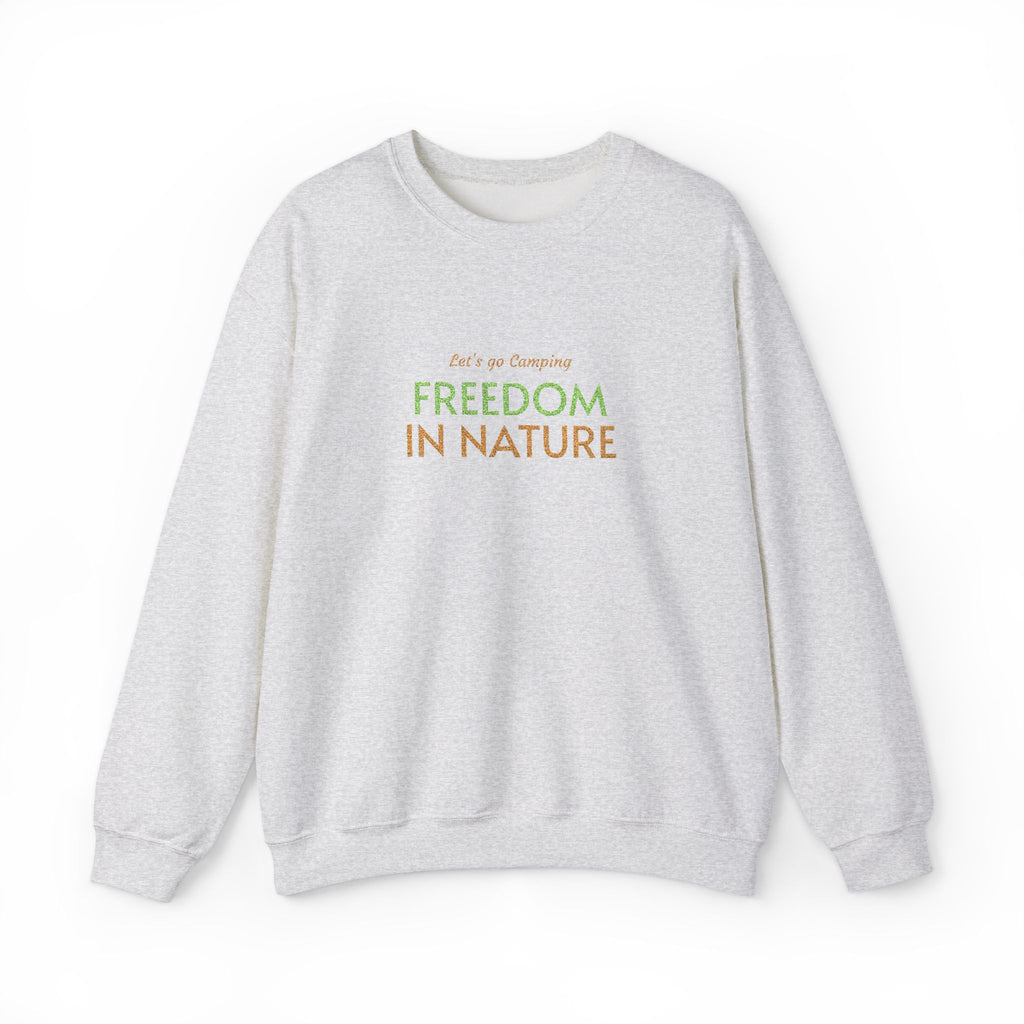 Freedom in Nature Crewneck Sweatshirt — Floral Outdoor Adventure Pullover