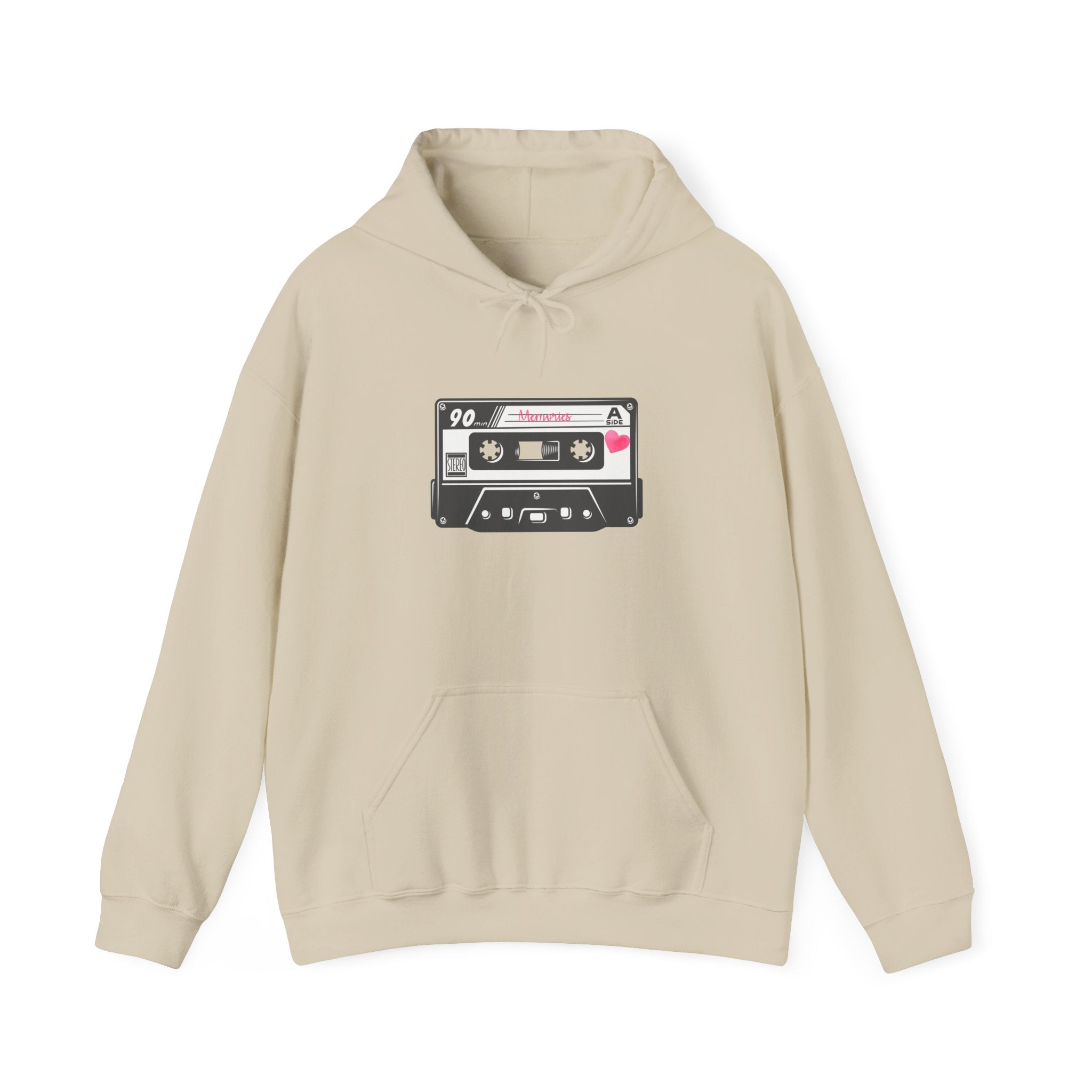 Retro Cassette Tape Hoodie — Vintage 90s Music Graphic Sweatshirt
