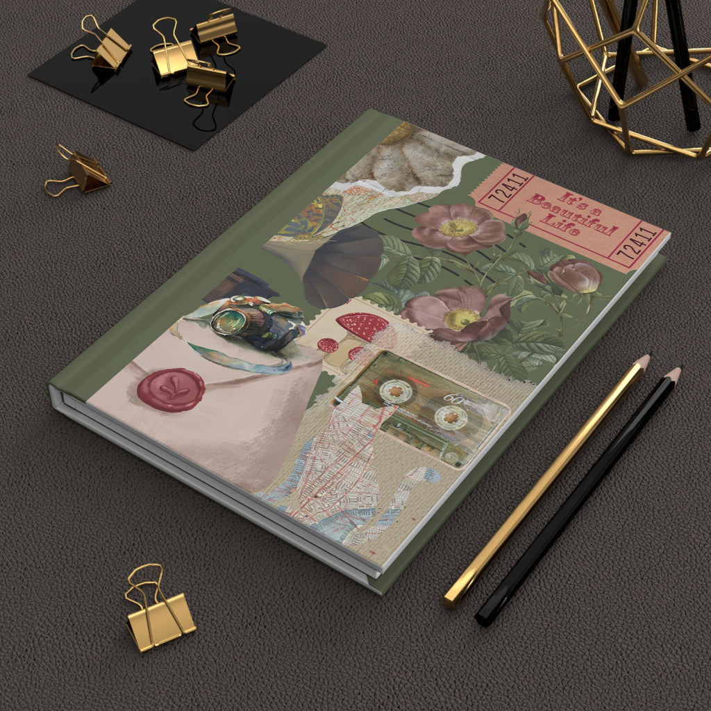 Botanical Collage Journal | Live Your Best Life Hardcover Journal