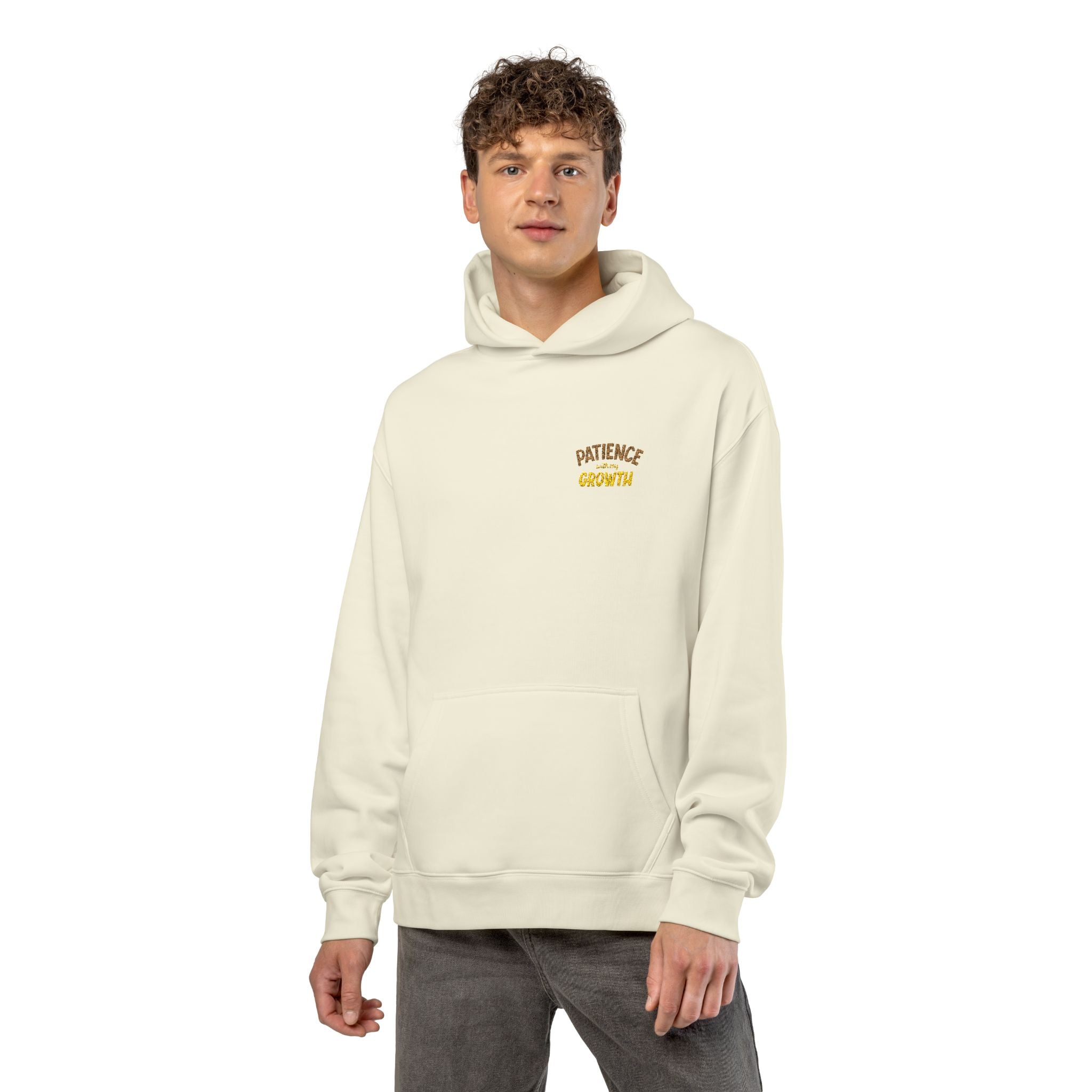 Cozy Brown "Relaxed Hoodie" Chest Logo Hoodie