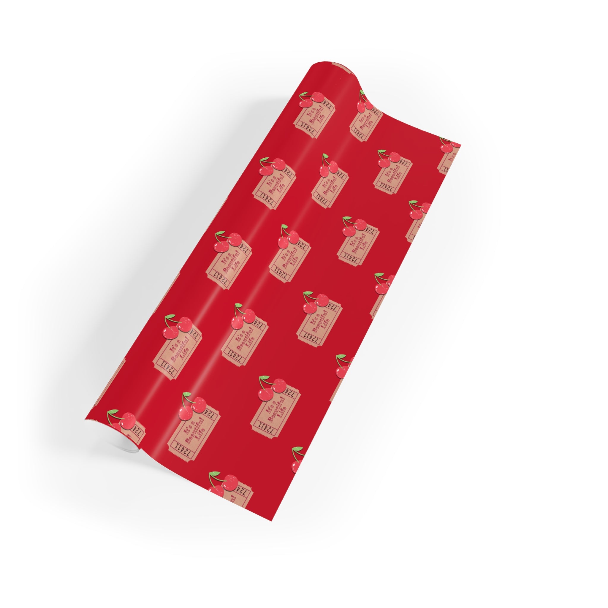 Christmas Gift Wrap Roll — Red "To/From" Holiday Wrapping Paper