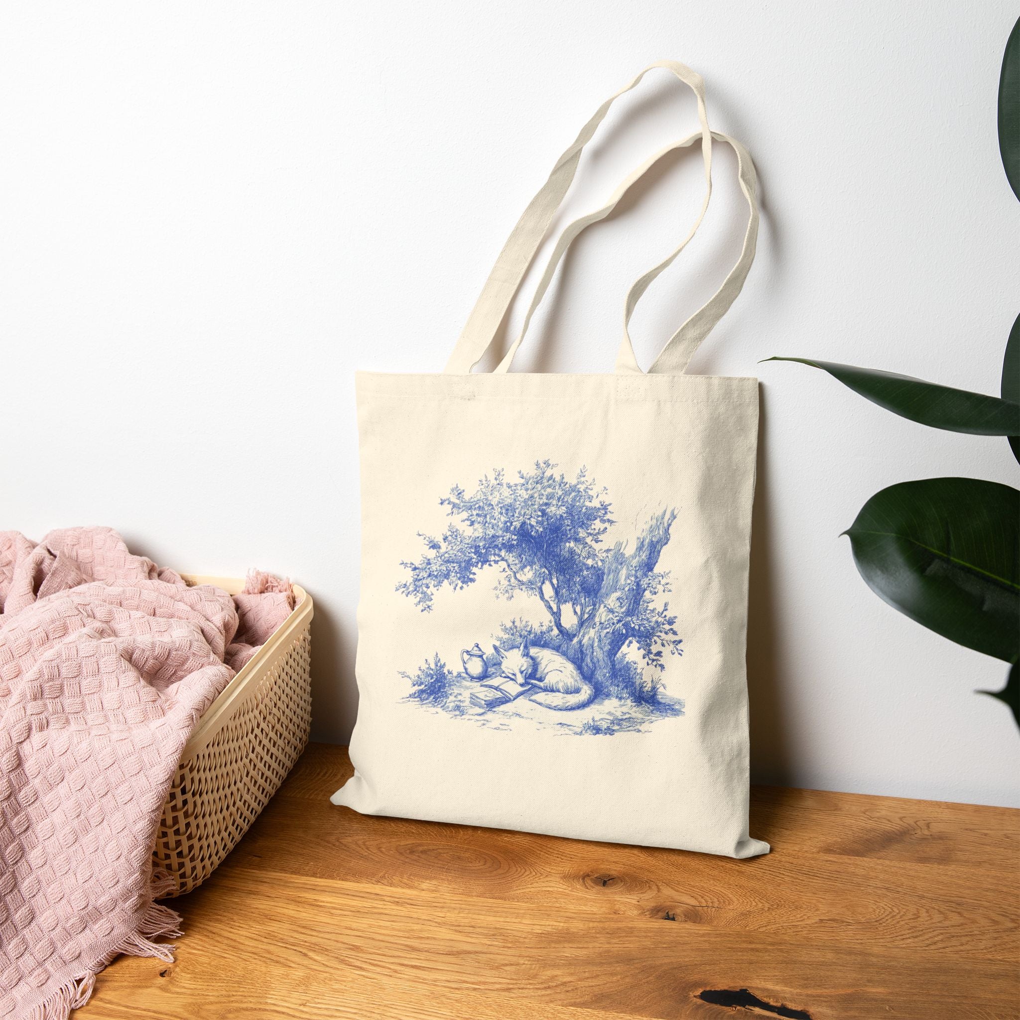 Tote Bag — "Finding Beauty in Silence" Vintage Floral Cotton Canvas Tote