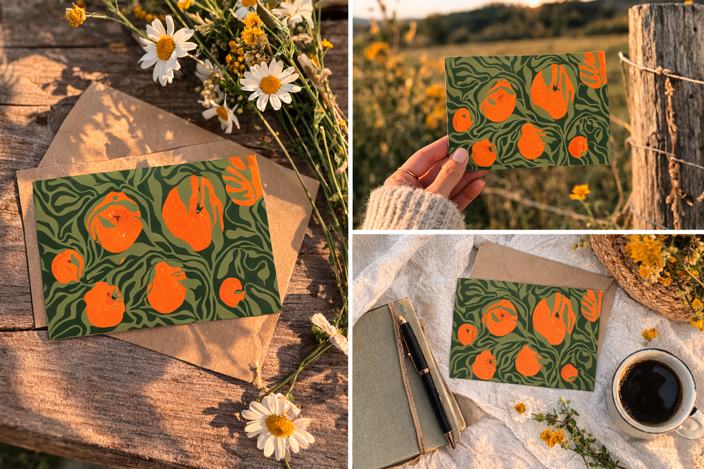 Orange Blossom Fine Art Postcard Set — Botanical Citrus Illustration Cards