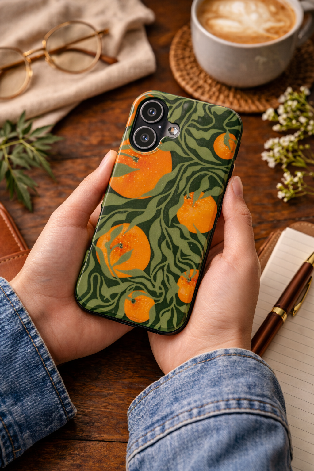 Orange Grove Tough Phone Case — Botanical Citrus Design
