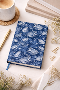 Blue Frog Pattern Ruled Journal — Lined Notebook for Nature Lovers