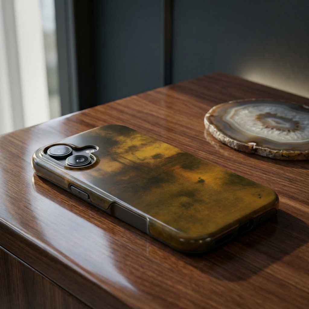 Tough Phone Case — Vintage Golden Fog Landscape Protective Cover