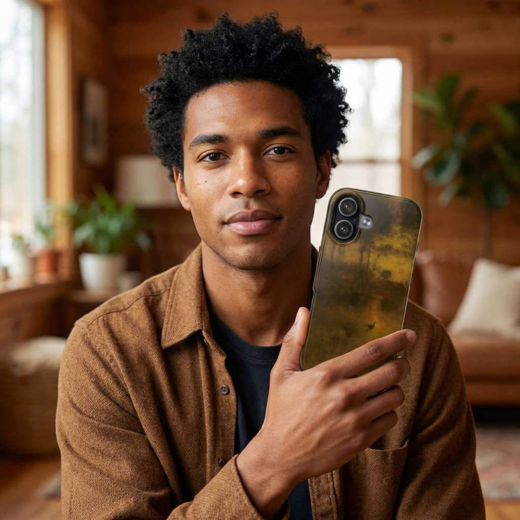 Tough Phone Case — Vintage Golden Fog Landscape Protective Cover