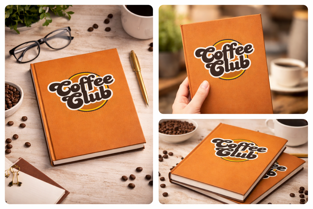 Coffee Club Hardback Journal — Retro Coffee Lover Notebook