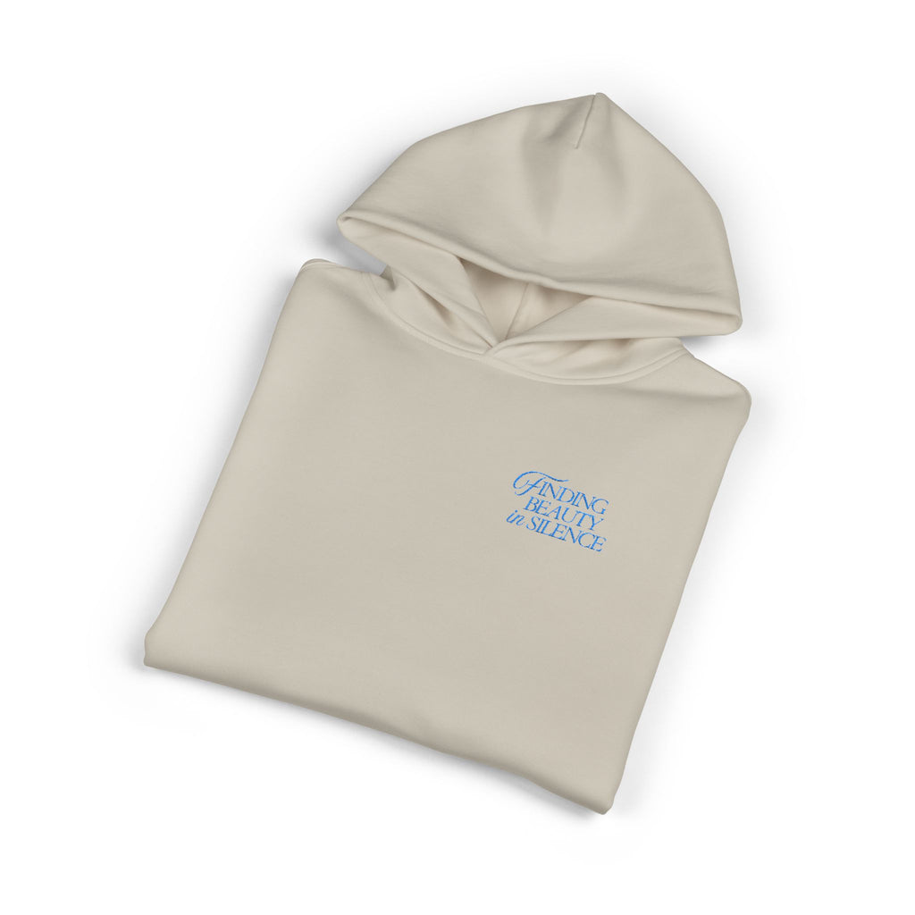 Relaxed Hoodie — Cozy Brown Floral Script Logo Pullover