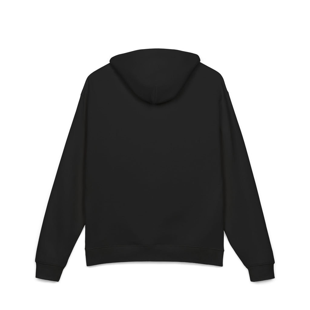 Relaxed Hoodie — Cozy Brown Floral Script Logo Pullover