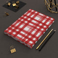 Red Plaid Hardcover Journal — Buffalo Check Notebook for Holiday Lists & Cozy Notes