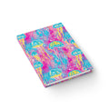 Jellyfish Pattern Ruled Journal – Vibrant Pink & Teal Ocean Notebook for Notes & Gifts