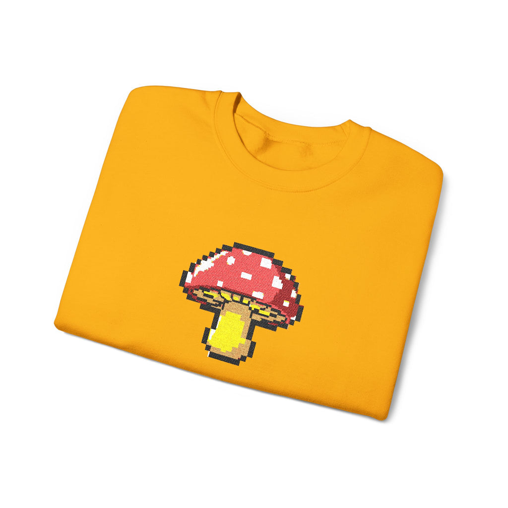 Pixel Mushroom Crewneck Sweatshirt — Cute Retro 8‑Bit Fungi Sweatshirt