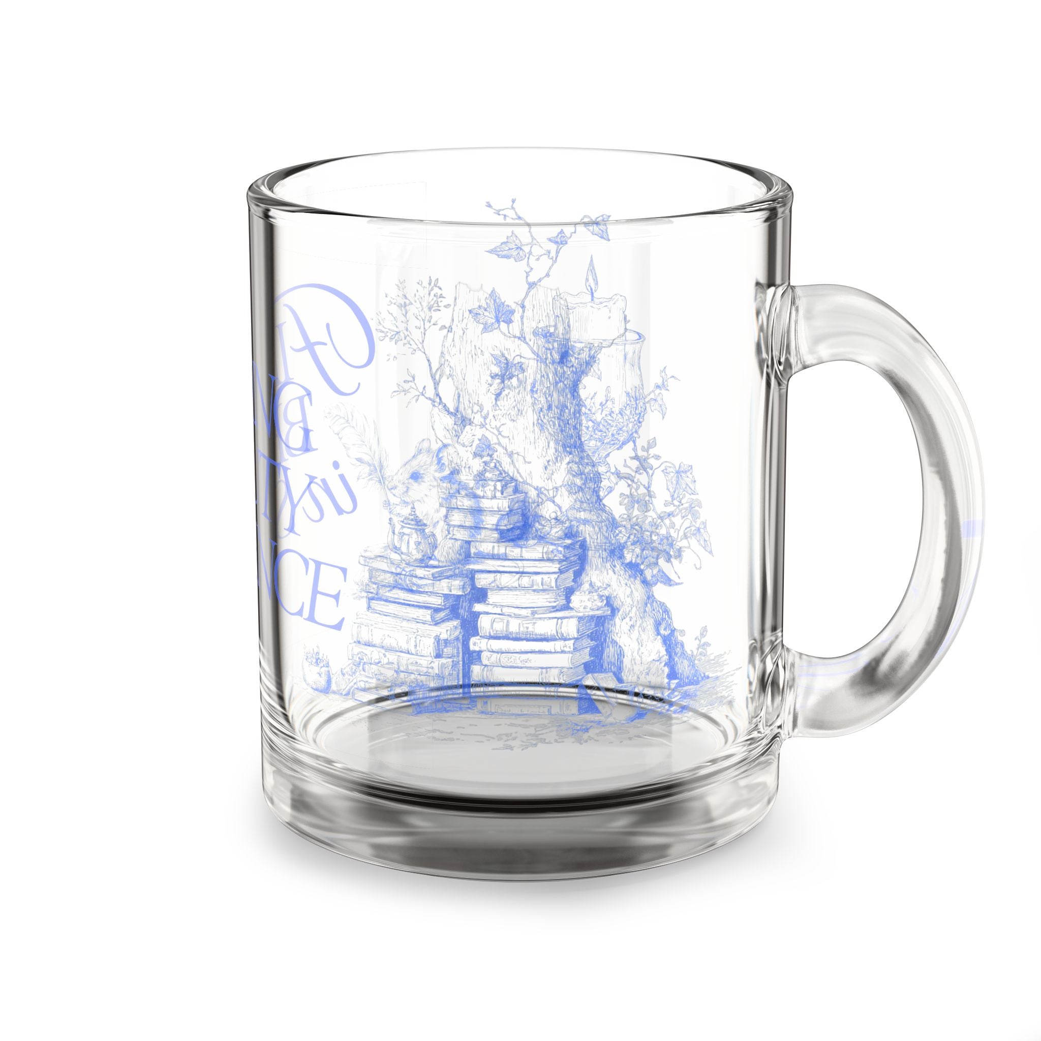 Finding Beauty in Silence Glass Mug — 10oz Inspirational Clear Coffee Cup