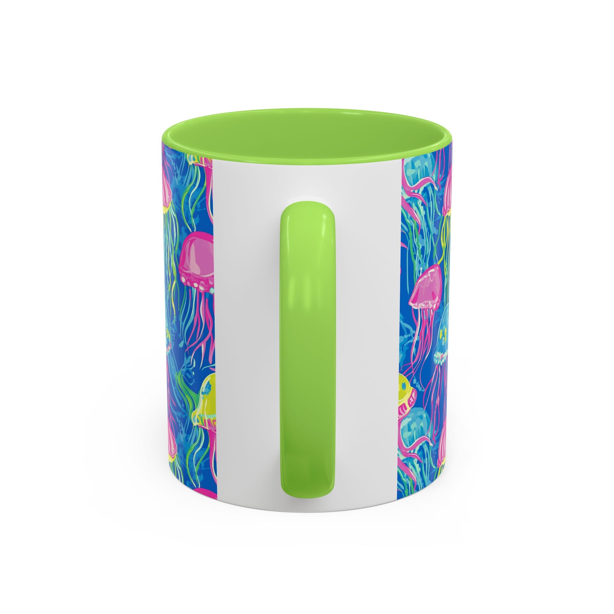 Colorful Jellyfish Ceramic Mug (11oz & 15oz) – Neon Ocean Art Coffee Cup