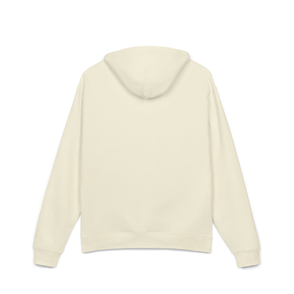 Relaxed Hoodie — Cozy Brown Floral Script Logo Pullover