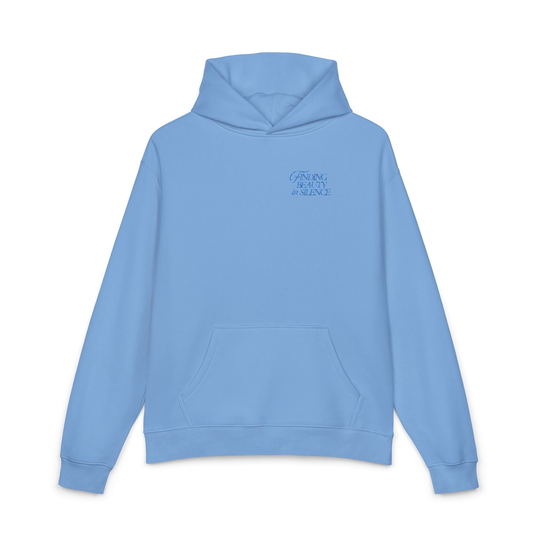 Relaxed Hoodie — Cozy Brown Floral Script Logo Pullover