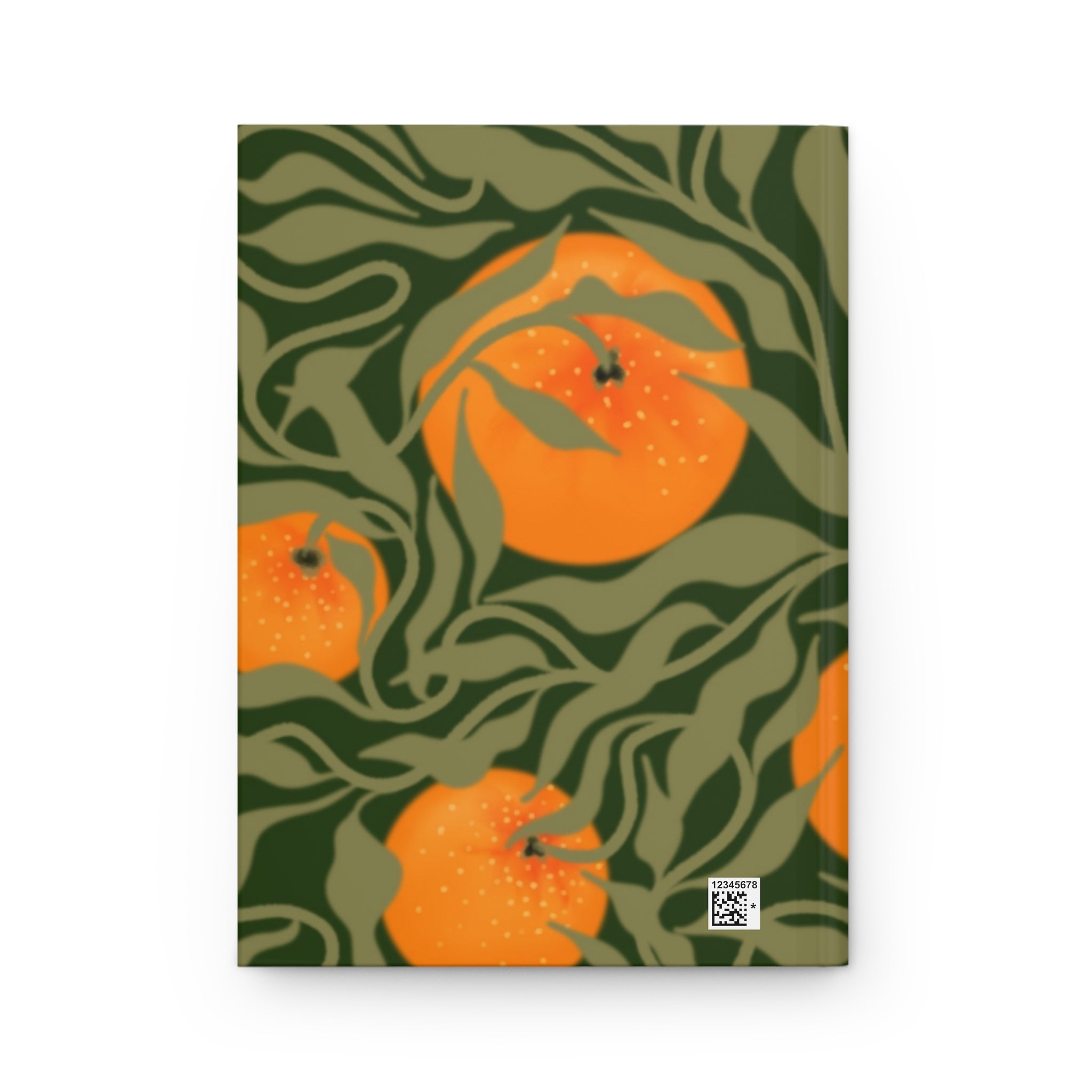 Orange Grove Hardcover Journal — Botanical Citrus Notebook for Notes & Sketches
