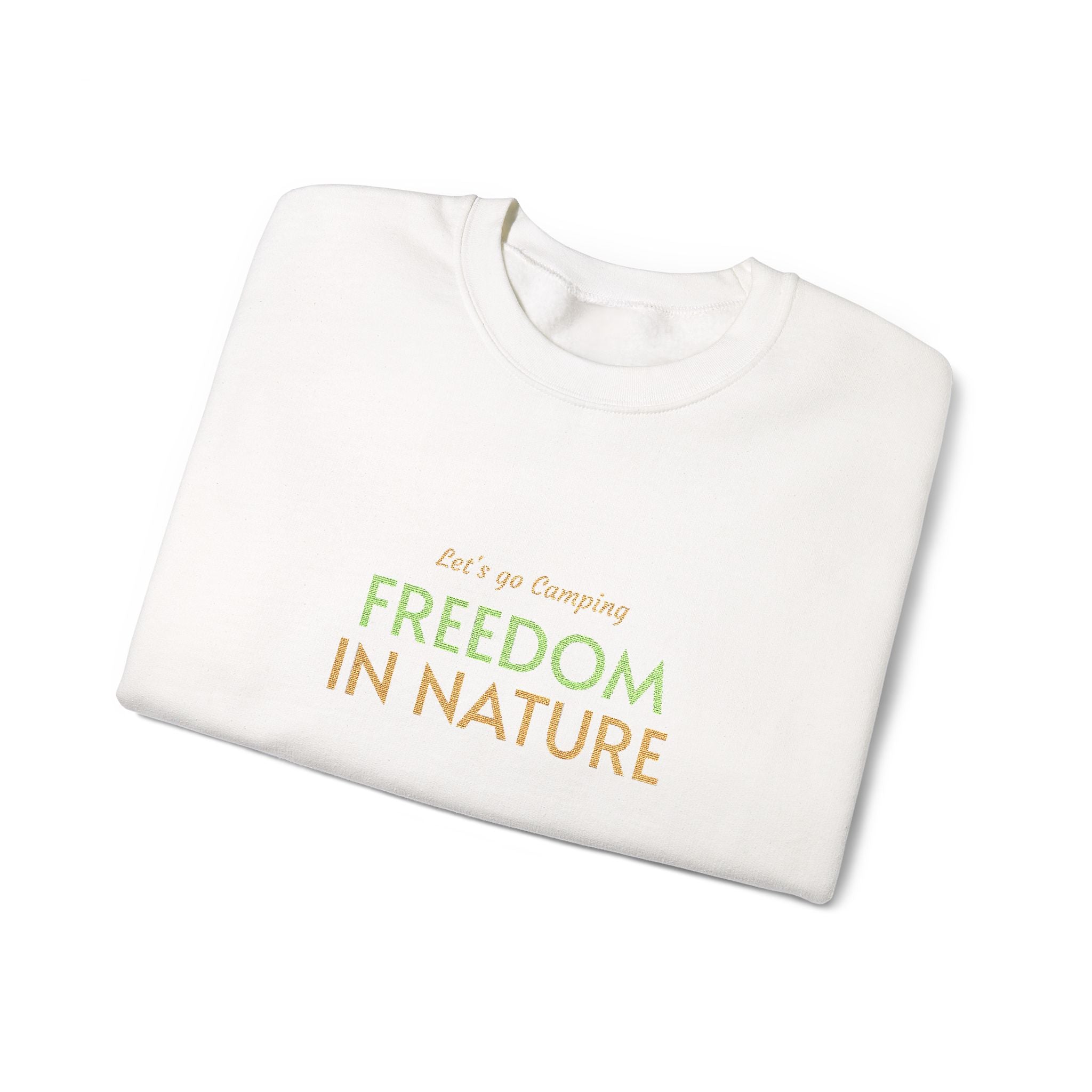 Freedom in Nature Crewneck Sweatshirt — Floral Outdoor Adventure Pullover
