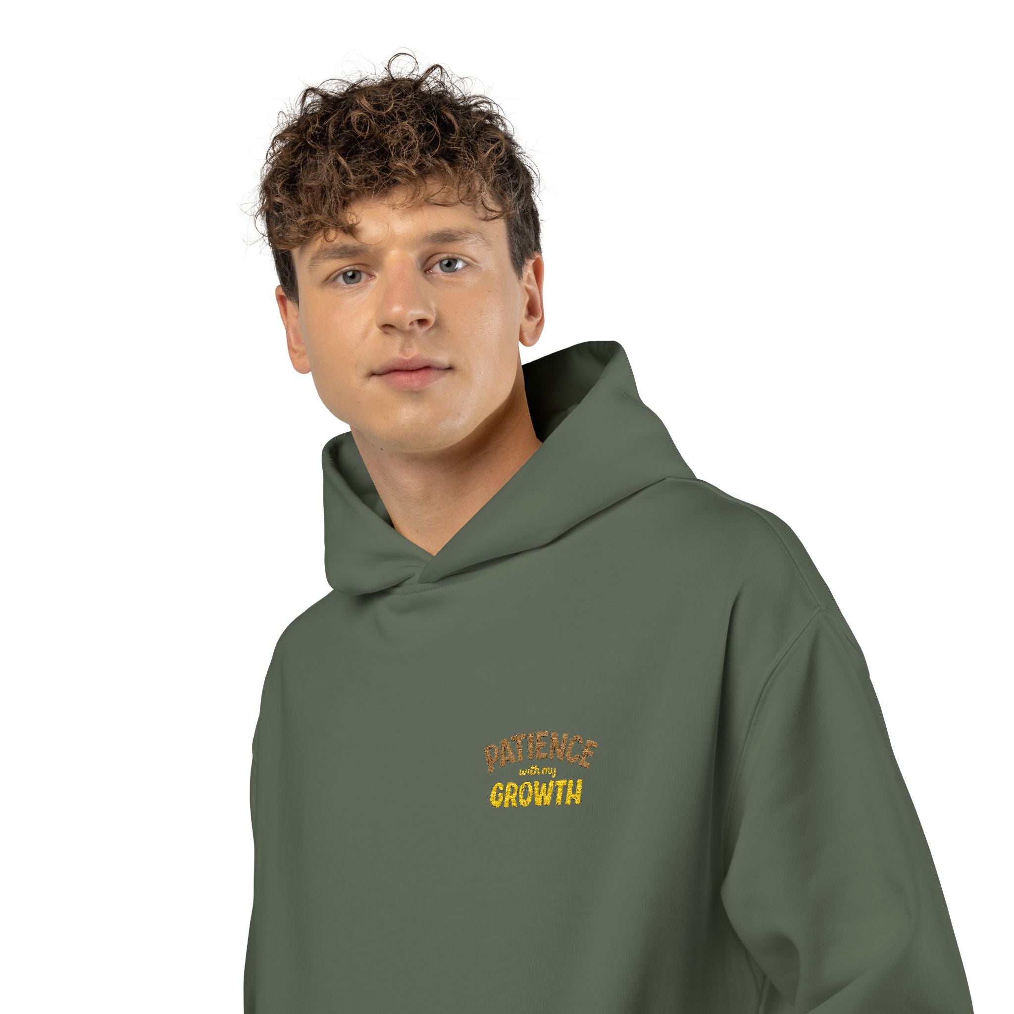 Cozy Brown "Relaxed Hoodie" Chest Logo Hoodie