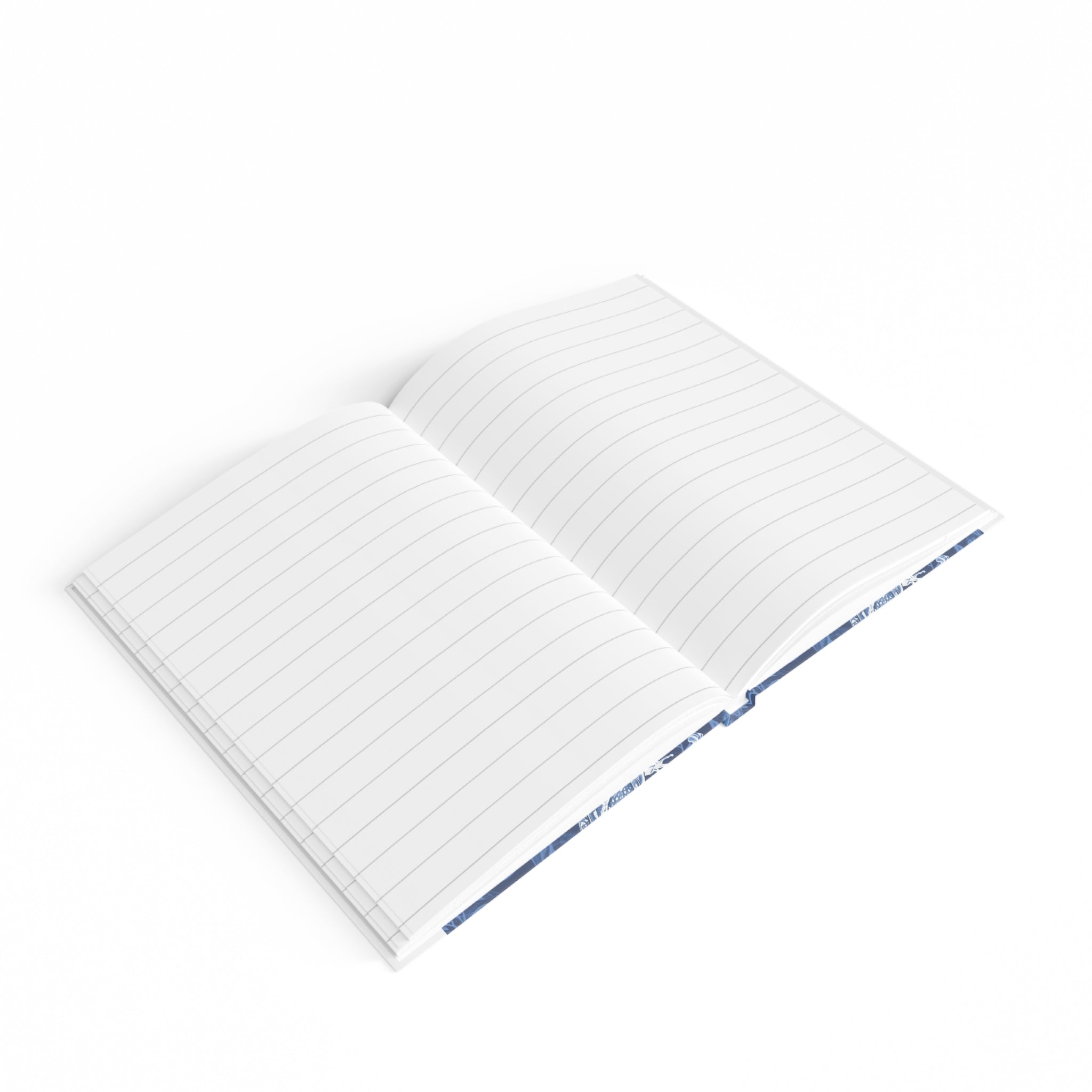 Blue Frog Pattern Ruled Journal — Lined Notebook for Nature Lovers