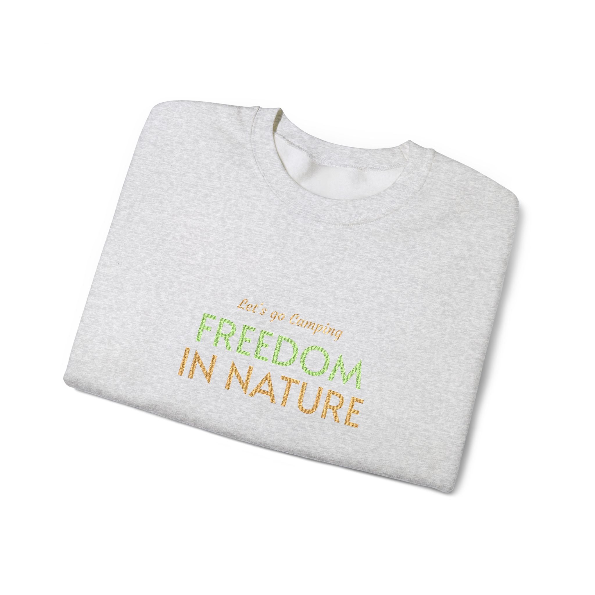 Freedom in Nature Crewneck Sweatshirt — Floral Outdoor Adventure Pullover