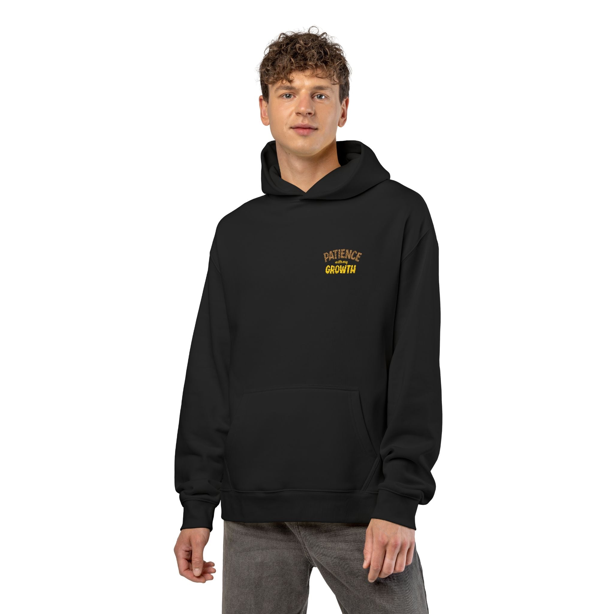 Cozy Brown "Relaxed Hoodie" Chest Logo Hoodie