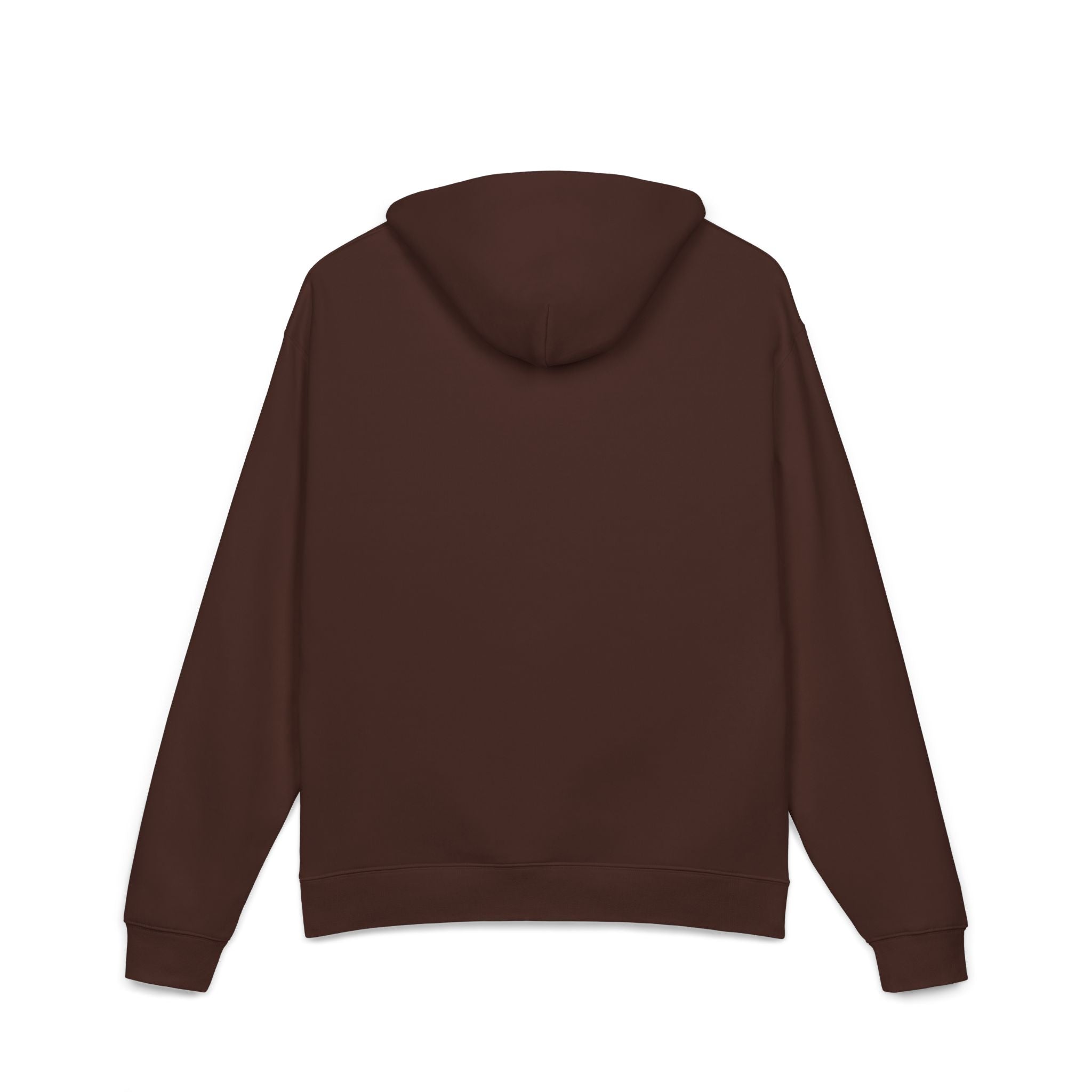 Relaxed Hoodie — Cozy Brown Floral Script Logo Pullover