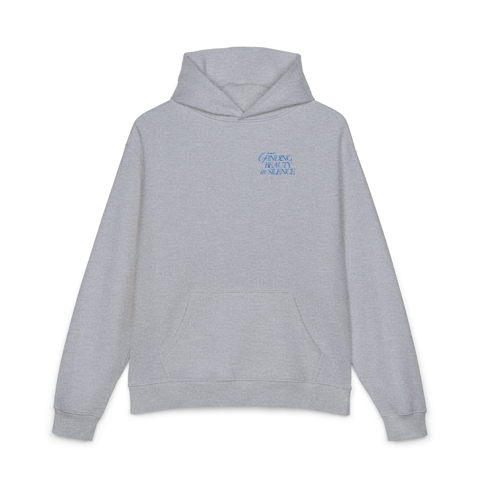 Relaxed Hoodie — Cozy Brown Floral Script Logo Pullover