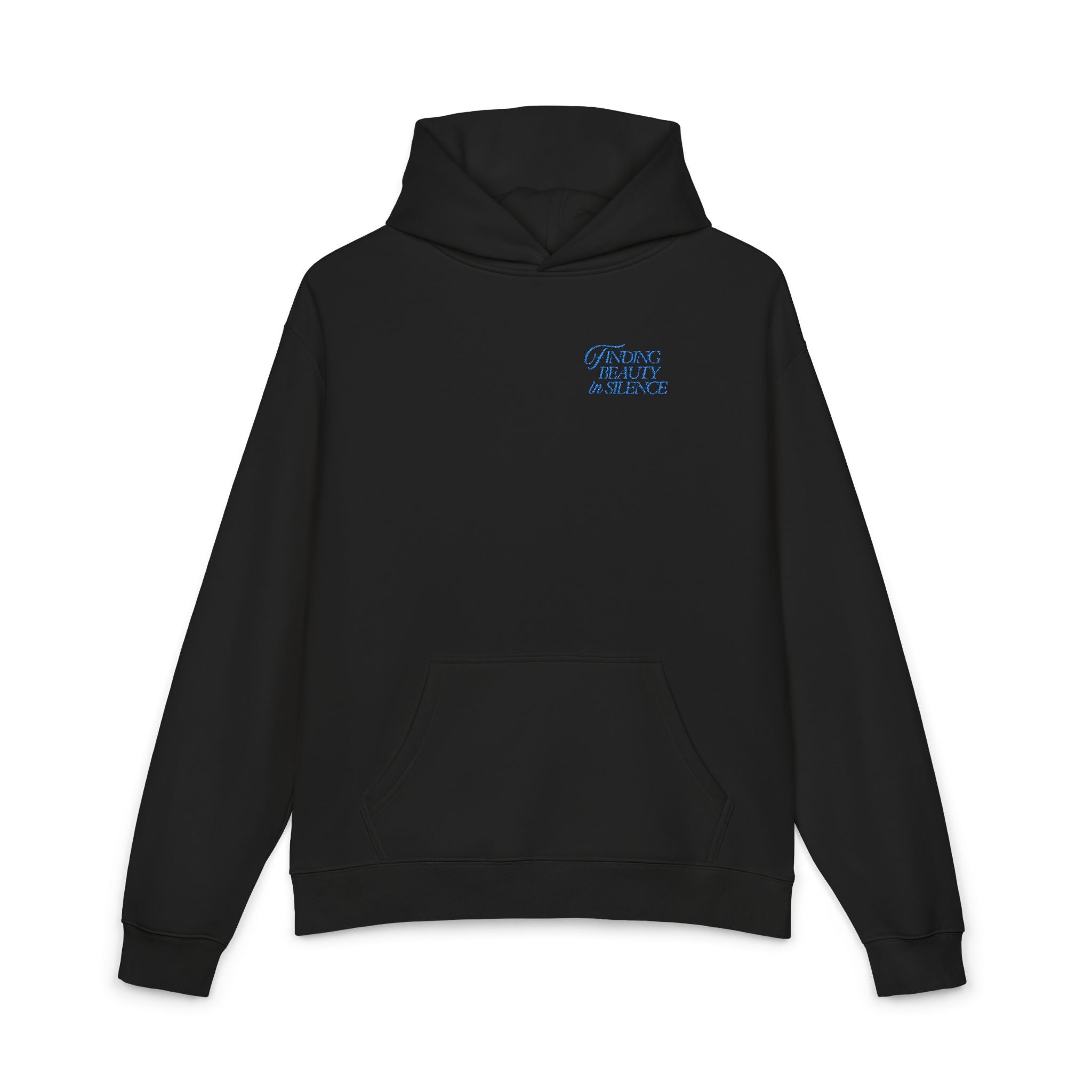 Relaxed Hoodie — Cozy Brown Floral Script Logo Pullover