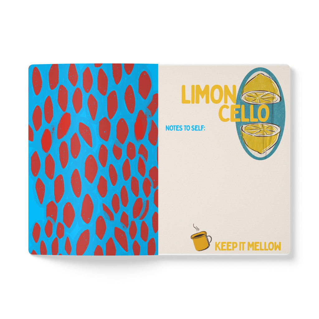 Let It Happen Organic Journal — Colorful Retro Fruit Graphic Softcover Notebook