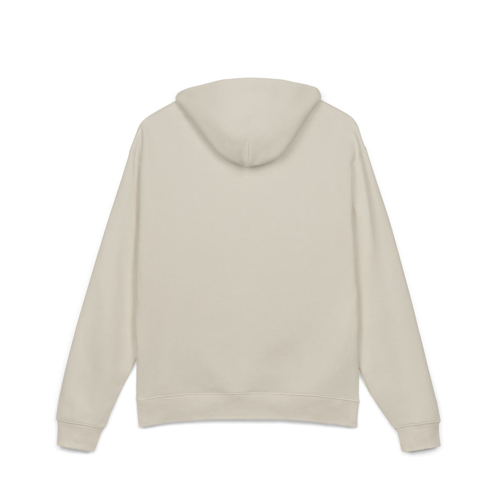 Relaxed Hoodie — Cozy Brown Floral Script Logo Pullover