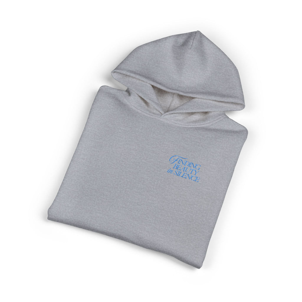 Relaxed Hoodie — Cozy Brown Floral Script Logo Pullover